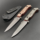 Outdoor Survival Tactical Fixed Blade Knife 440c Full Tang Edc W  Kydex Sheath