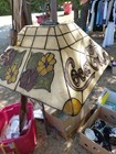 Vintage 1960   s Coca-cola Faux Stained-glass Hanging Light Lamp Tiffany Style