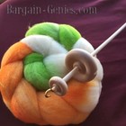 X Double Top Whorl Drop Spindle Sca Ren 12 x 2  Natural Finish Yarn Spin