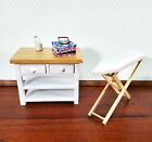 Dollhouse Iron With Folded Linens Set 1 12 Scale Miniature Laundry Room Decor