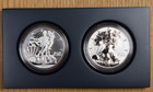 2013 W Silver American Eagle - West Point - 2-coin Set - Ogp coa