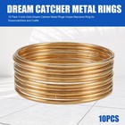 10 Pack 3 Inch Gold Dream Catcher Metal Rings Hoops Macrame  For7885