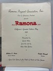 Ramona Pageant Program 1956 Outdoor Play Hemet Ca Map