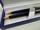 Waterman Paris Ballpoint Pen   Pencil Set Blue Case Gift Office