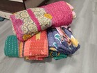 Vintage Kantha Quilt Indian Reversible Throw Handmade Blanket Wholesale Lot Twin