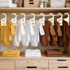 Baby Closet Dividers 8pcs Bread Themed Adorable Double-sided Wooden Baby Clothes