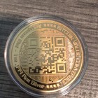 Bitcoin Gold Guilded Silver Commemorative Coin Token Round With Qr Code