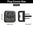 10 Pack Outlet Covers Proofing Plug Covers Easy Installation Black