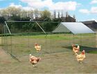 7ft 14ft 20ft 27ft Large Metal Chicken Coop  Run Poultry Cage Pet W cover