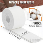 Professional 6 Pack White Athletic Sports Tape - 1 5 Inch    30 Feet Per Roll  