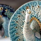 Artesania Rinconada 2023 White Peacock Bird F246w Uruguay Figurine De Rosa