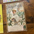 Lot 3 Vintage Easter Greeting Cards  1 Religious Postcard Ephemera