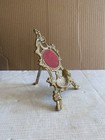 Vintage   Antique Victorian Art Nouveau Brass Pocket Watch Display Easel  1920 s