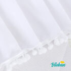 Girl Crib Skirt Baby Bedding Skirt Pleated Dust Ruffle Cribskirt White 52 x28 