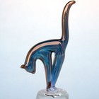 Cat Kitten Blown Glass Thimble Crystal Gold Figurine