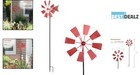 Charming 52-inch Red Outdoor Windmill Spinner For Beautiful Garden Accents