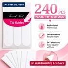 240 Pcs White Nail Stencils  Professional Edge Tape Guides For Diy Manicures  Fr