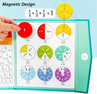Magnetic Fraction Demonstration Book  102pcs Magnetic Fraction Tiles  Fraction M