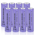 8 Pack 3000mah Rechargeable Batteries 3 7v Button Top Battery Cell