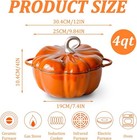 Pumpkin Cast Iron Dutch Oven  4qt Pumpkin-shaped Cocotte  Enamel Cast Iron Cooki