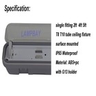 Led Tube Light Fixture 2ft 4ft 5ft Vapor Proof G13 Lamp Housing Ip65 Waterproof