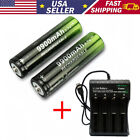 3 7v Rechargeable Button Top Li-ion Batteries  9900mah    4slot Usb Charger Lot