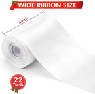 4 Inch X 22yards Wide White Satin Ribbon Solid Fabric Large Ribbon For Cuttin   