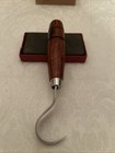Forged Single Bevel Sloyd Hook Knife Stainless Blade Cherry Stain Hand Made