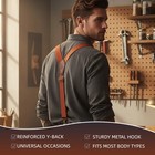 Tourbon Men s Suspenders Y Back Adjustable Y-shaped Hooks Pants Braces Nonslip