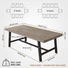 71  industrial Dining Table For 6-8 People   large Kitchen Table