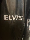 Men s Large Black Leather Elvis Jacket Motorcycle Biker Zip Up