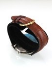 Unbranded Watch Men Silver Stainless Steel Wr White Date Leather Brown Quartz