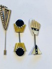 Vintage 1920s 1930s Art Deco Hat Pin Lot Of 9  Celluloid Rhinestone