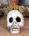 Small Frida Skull Clay Day Of The Dead Handmade By Rafael Pineda Mexico Folk Art