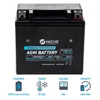 Niche Agm Battery Ytx5l For Polaris Sportsman 90 Honda Trx90 Arctic Cat Atv