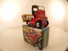Vintage Friction Powered Tin Toy Powershovel Working Usagiya Japan Tin Toy
