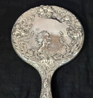 Foster   Bailey Sterling Silver Repousse Hand Mirror    ca 1901  No Mono