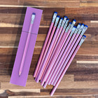 Full Box  12  Blackwing Pink Pearl Pencils - Bright Blue Eraser - Box Included