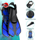 Snorkel Fins Adjustable Buckles Swimming Flippers Short Silicone Scuba Diving Sh
