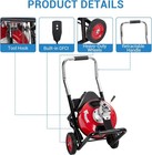 75ft X 3 8inch Electric Drain Auger Electric Drain Cleaning Machine Auto Feed