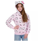 New  54 Disney Character Hello Kitty Girls French Terry Hoodie Jacket Size  6 7