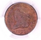 1828 Classic Head Half Cent 13 Stars Pcgs Ms62 Rb - Nice Type Coin Great Luster