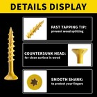 Deck Screw 1-1 2 Inch  Wood Screws  8 X 1-1 2  330 Pcs  Rust Resistant  Exterior