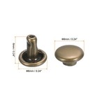 Uxcell 100 Sets Leather Rivets  6x6mm Double Cap Rivets Metal 6x6mm  Bronze
