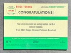     brice Turang 2023 Topps Chrome Platinum Anniversary Rc On Card Auto  cpa-bt    