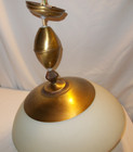 Vintage Mcm Pull Down Retractable Saucer Ceiling Light Fixture Ufo Mid Century