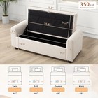 48  Tufted Storage Ottoman Bench With Arms  Upholstered Entryway Shoe Bench  Liv