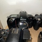 Lot Of 9 Cameras For Parts repair   Lumix Fujifilm Canon Nikon  Digital And Film