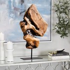 Welland Irregular Cedar Wood Sculpture 8 75  W X 1 75  D X Large  Brown 