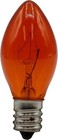 Transparent Orange C7 Light Bulbs - 7 Watt  Steady Burning  Candelabra Base 
